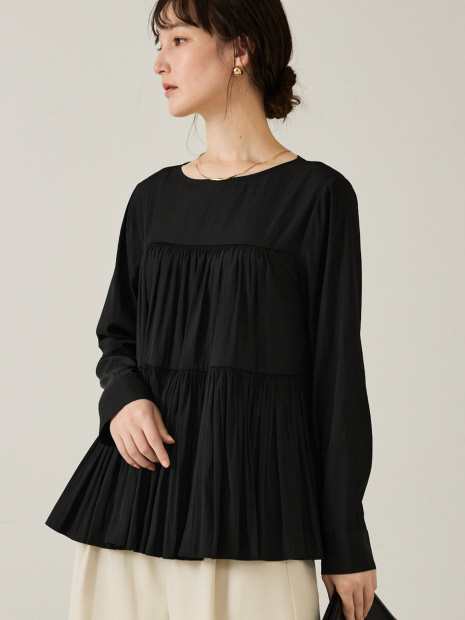 エアーフローティアードブラウス｜qualite / カリテ
