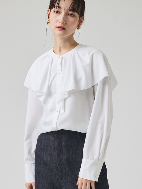 ラッフルショールブラウス｜qualite / カリテ