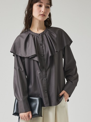 ラッフルショールブラウス