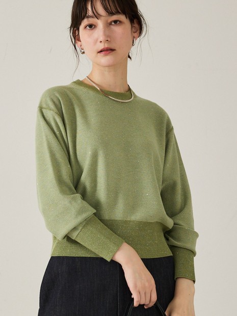 カリテ（qualite）/【スウェット気分で着られる】スパンコールニット スウェット気分で着られる】スパンコールニット｜qualite / カリテ