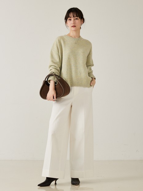 カラーミックスクルーネックニット【予約】