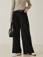 ハイウエストサスペンダーワイドパンツ｜OUTLET / アウトレット