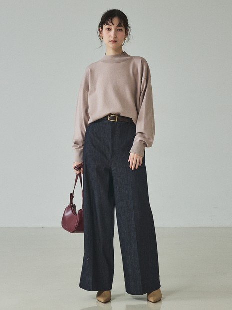 ハイウエストトラウザーデニム