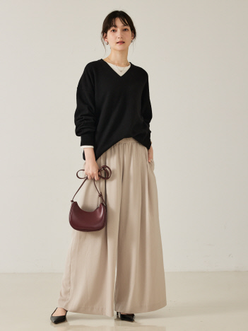 Heve 新品サテンフレアガウチョPT　36ピーチ fit=scale-down,w=1200
