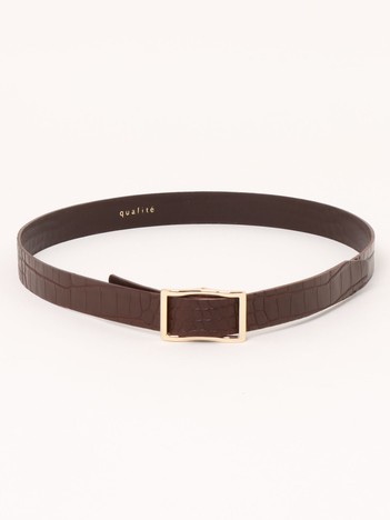 シルバーバックル入荷！】クロコダイルフリーサイズベルト｜qualite