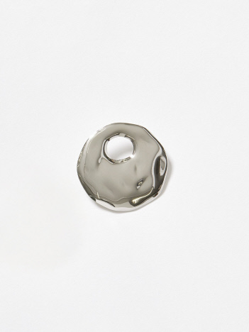 ステンレスサークルブローチ/ゴールド/シルバー