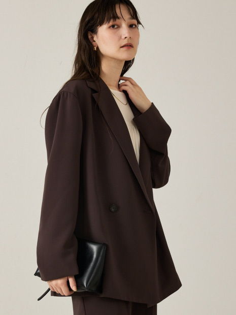 セットアップ対応】ワイドダブルジャケット｜qualite / カリテ