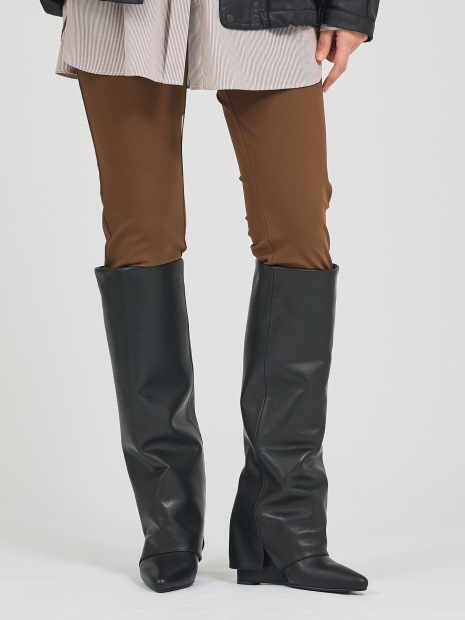 REMME】カバーロングウェッジ/ロングブーツ｜qualite / カリテ