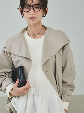 CLASSY掲載・大人のスプリングコート】オーバースタンドコート｜OUTLET