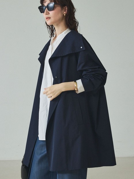 大人のスプリングコート】オーバースタンドコート【予約】｜qualite