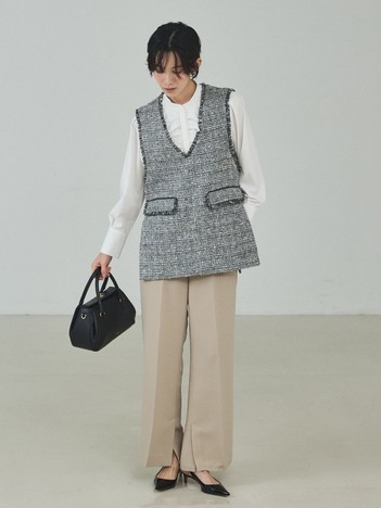 ラメツイードジレ