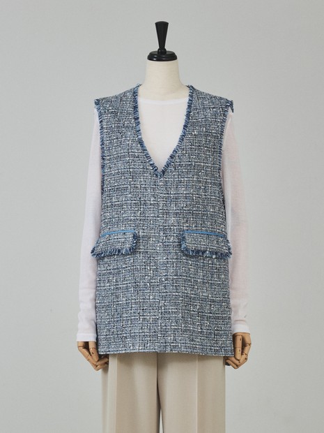 ラメツイードジレ｜qualite / カリテ