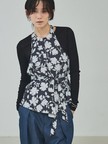 【着こなし自在】シルエットフラワーホルターネック