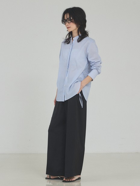 ウエストドロストシャツ