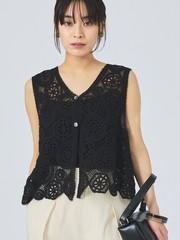 【前後2WAY仕様】スカラップレース2WAYブラウス