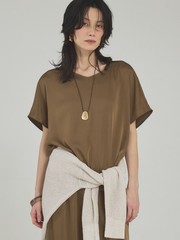 【接触冷感＆吸水速乾】クールサテンブラウス/セットアップ対応