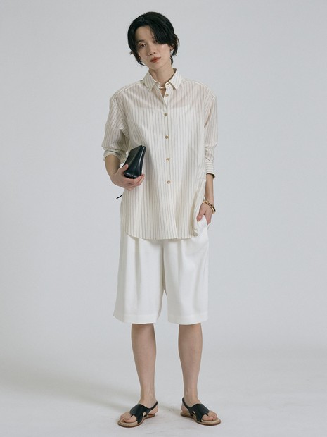 ラメストライプシャツ【予約】