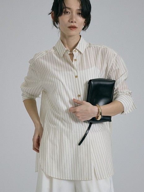 ラメストライプシャツ【予約】