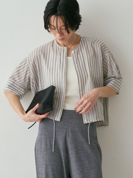 【シルエット調整可能】フォルムドロストブラウス