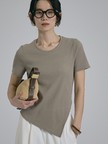 【大人ラメ×スリット】ラメテレコTシャツ