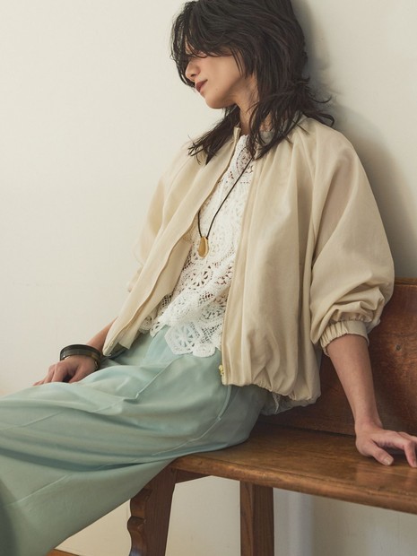 【撥水ナイロン使用】ナイロンドレープブルゾン【予約】