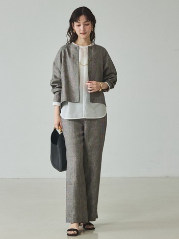 ラメリネンフォルムブルゾン