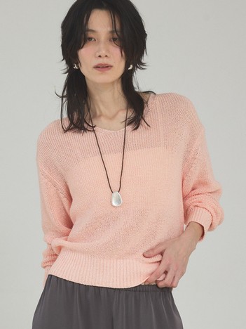 ミックスカラードライコットンニット