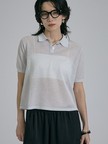 ラメポロニットTシャツ