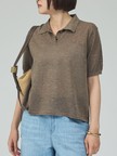 ラメポロニットTシャツ