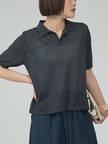 ラメポロニットTシャツ