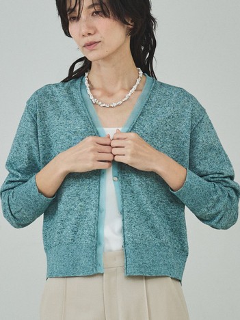 シアーミックスカーディガン