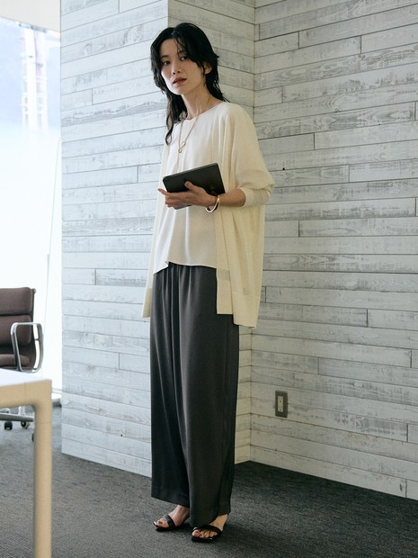 【接触冷感】シアーオーバーカーディガン