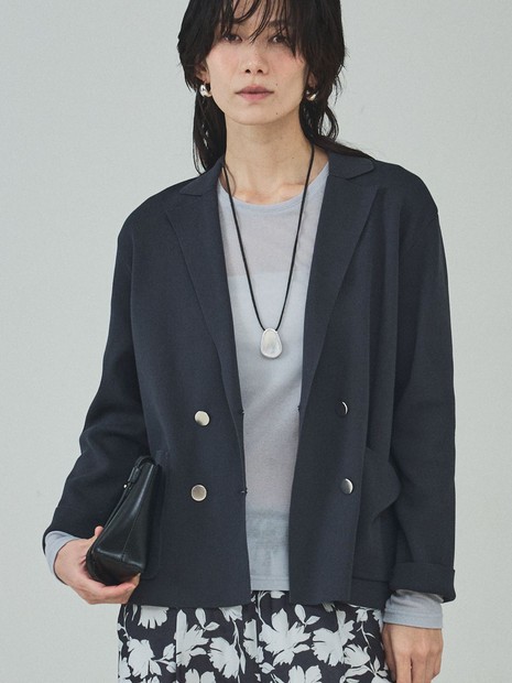 ニットテーラードジャケット【予約】｜qualite / カリテ