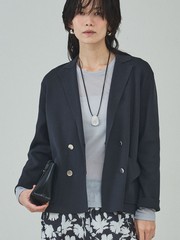 LEE掲載・セットアップ対応】メランジ調ダブルジャケット/リネンライク