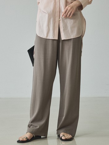 【接触冷感・セットアップ対応】レーヨンストレッチニットパンツ