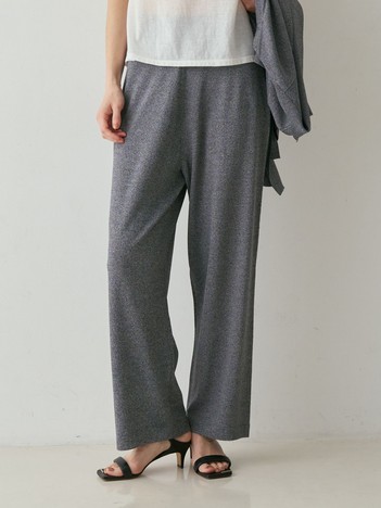 【接触冷感・セットアップ対応】レーヨンストレッチニットパンツ