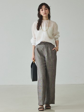 【セットアップ対応】ラメリネンドロストパンツ