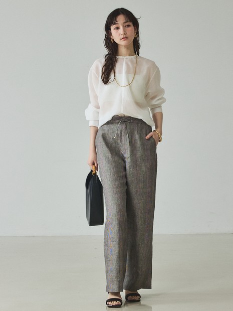 【セットアップ対応】ラメリネンドロストパンツ