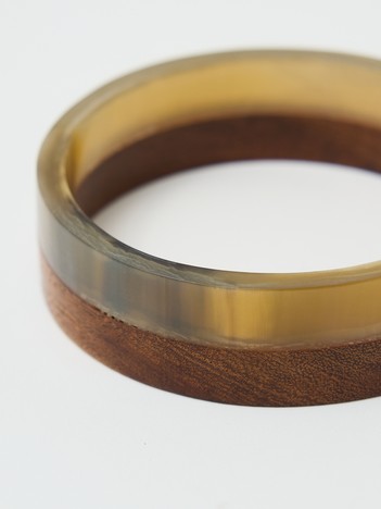 バッファローホーンウッドコンビバングル【予約】｜qualite / カリテ