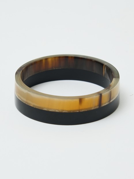 ほぼ未使用！完売品　MANAのバッファローホーン バングル バッファローホーンウッドコンビバングル【予約】｜qualite / カリテ