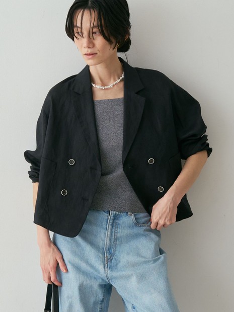 リネンショートジャケット