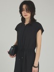 【接触冷感】リネンブレンドドロストオールインワン