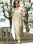 【接触冷感・吸水速乾・UVカット・防シワ】3WAYジョーゼットアメスリワンピ