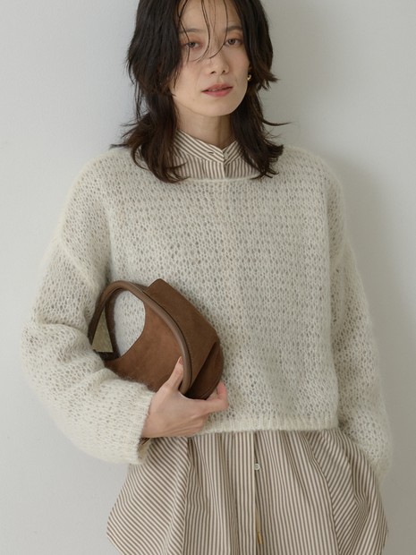 シアーモヘアプルオーバー