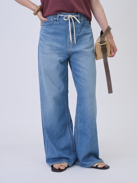 qualite - 【YANUK/ヤヌーク】Relax バギーストレート"MARY" / SLB / ワイドデニムパンツ