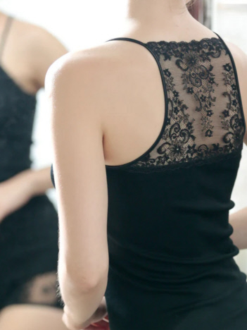 【AROMATIQUE/アロマティック】コットンリバーレース パッド付