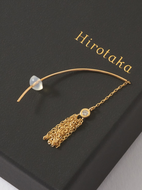 Hirotaka Crinoid Diamond ショートタッセルピアス