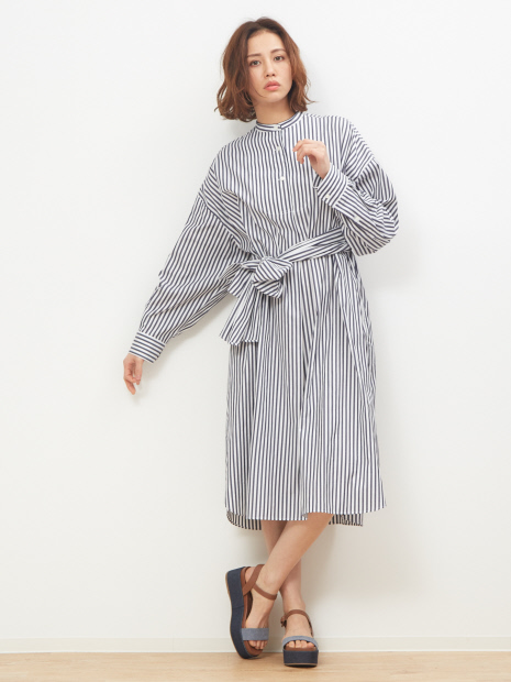 ロングシャツ ストライプ(LOVE SHIRT)