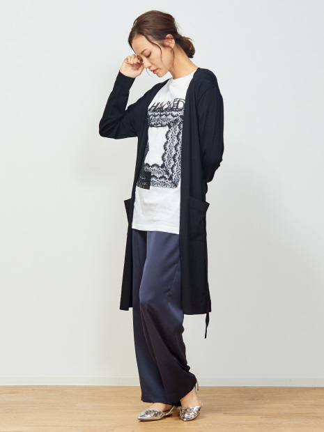サイドスリットロングカーディガン