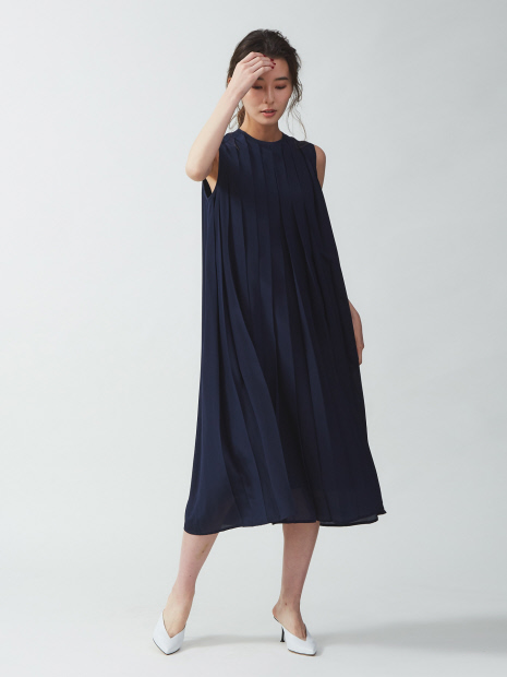 12匁シルクデシンプリーツ ワンピース